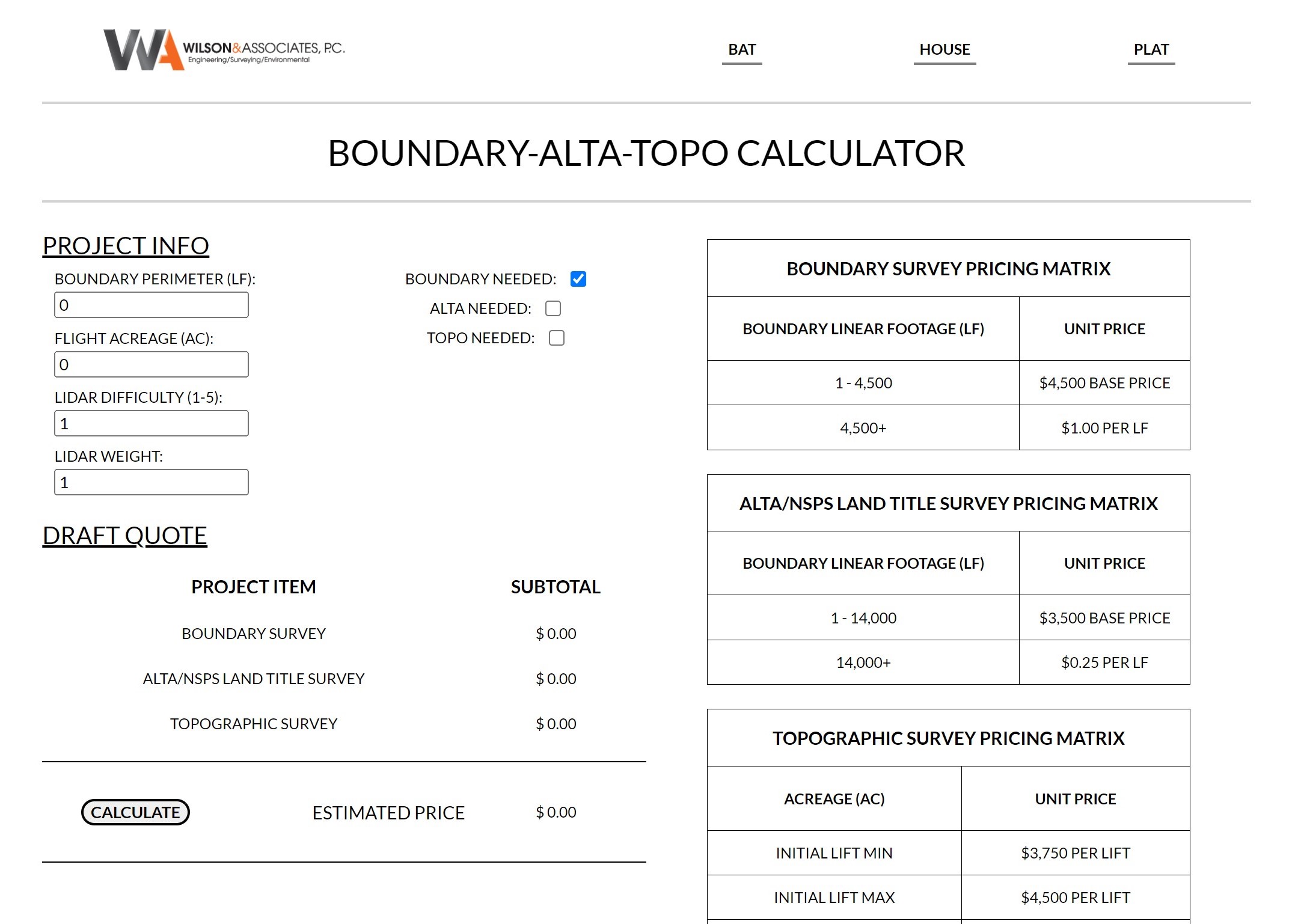 wa calculator site preview